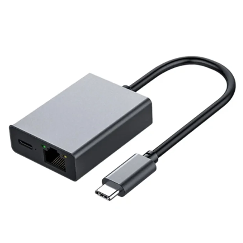AA84 لـ Google TV 4K USB Dock محول USB C إيثرنت USB C إلى إيثرنت محول التوصيل والتشغيل دعم شحن PD، متين
