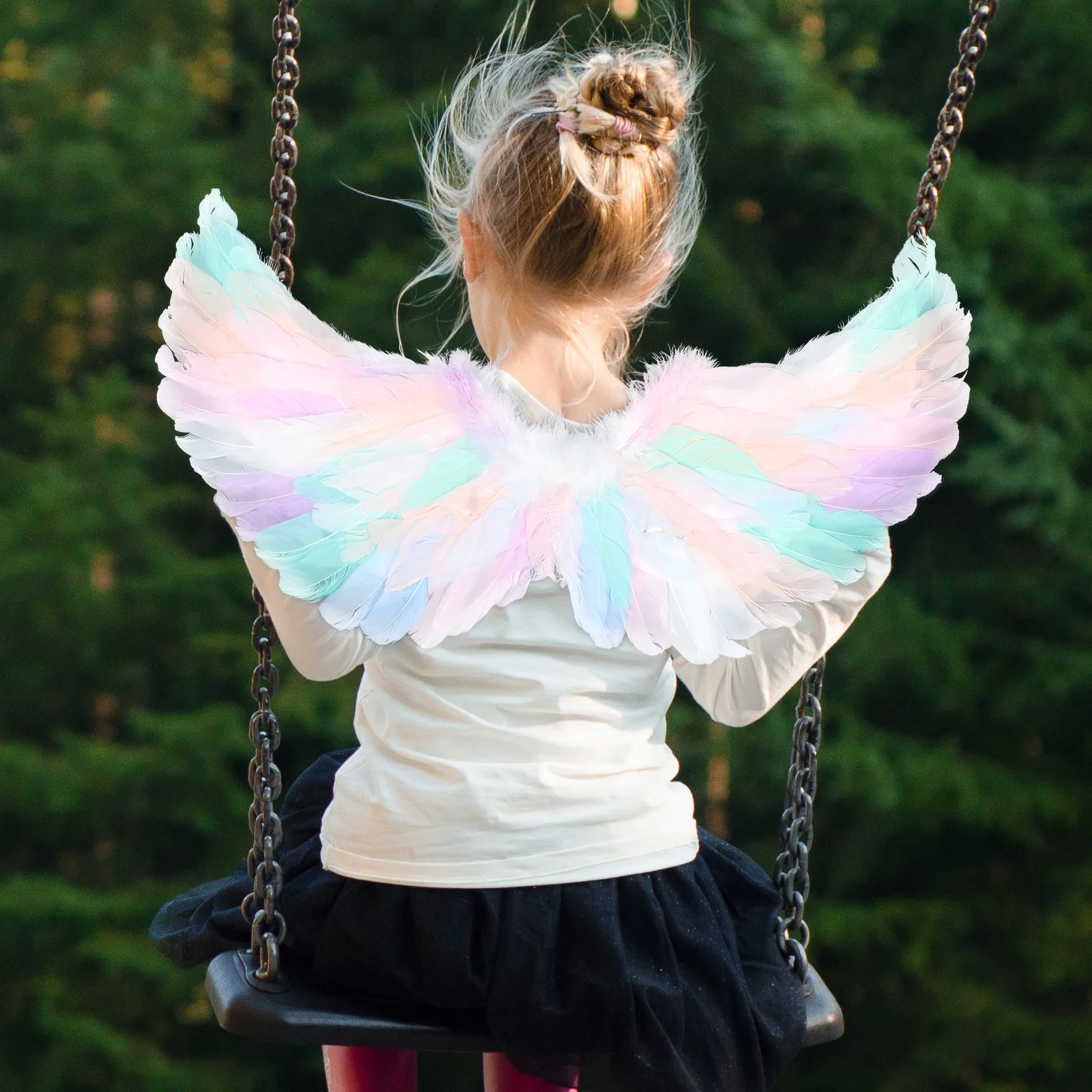 

Colorful Wings Props Angel Adornment For Kids Children Plume Performance Prop Christmas Cosplay Fairy