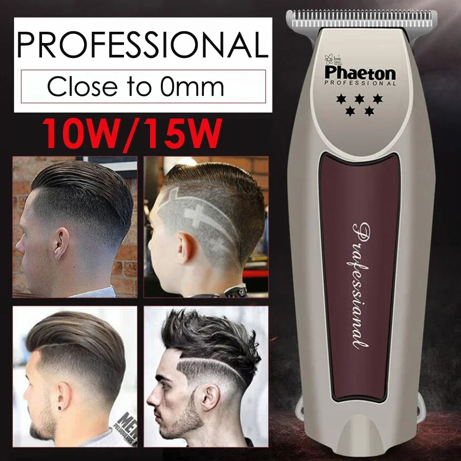 Pheaton-cortadora de pelo de precisión profesional, cortadora de pelo eléctrica, máquina de afeitar Baldhead con cabezal, herramienta de barbero para el hogar, cerca de 0mm