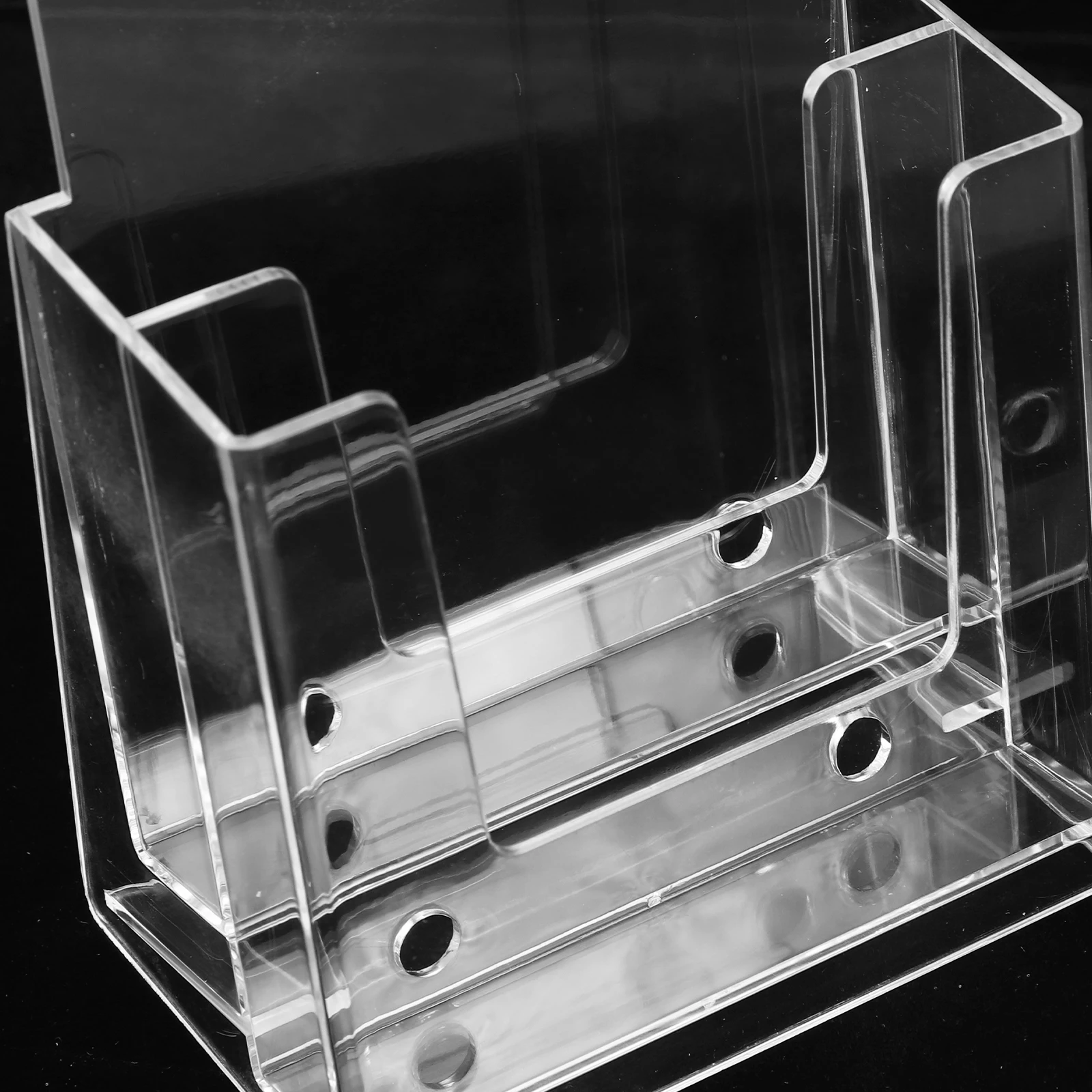 

Dual Use Document Double-Deck Booklet Acrylic Display Rack Office Storage Box Wall-Mounted Brochures Holder Card Organizer Clear