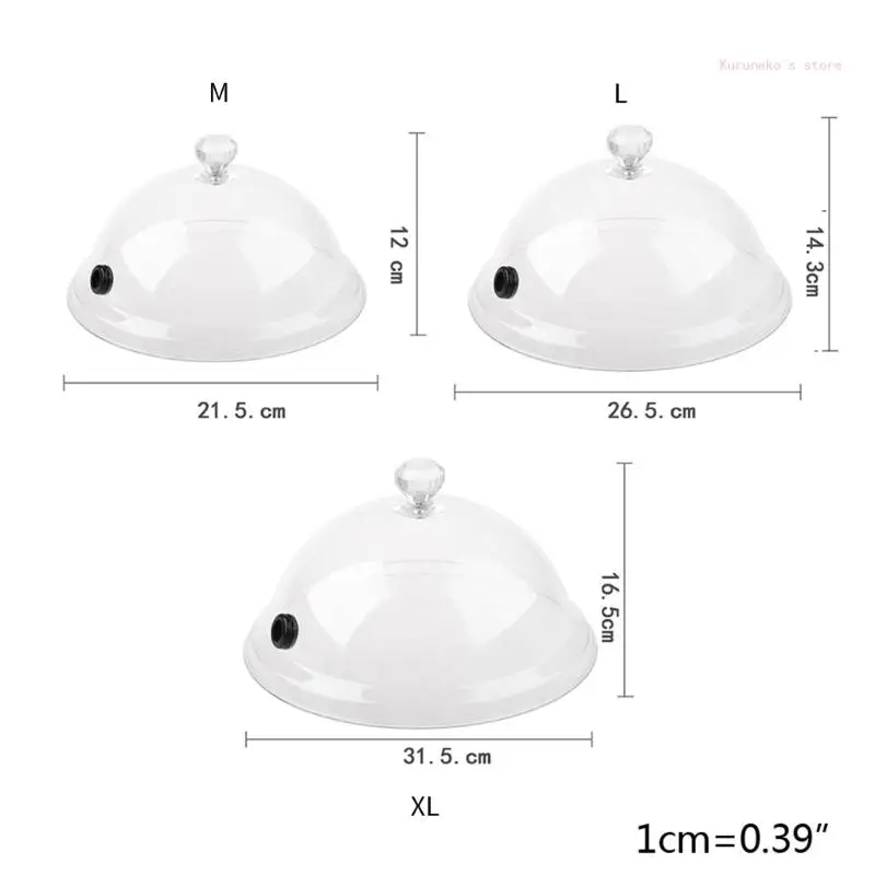 การสูบบุหรี่ Cloche การสูบบุหรี่ Cloche โดมสำหรับสูบบุหรี่ค็อกเทลขนมหวานอาหาร