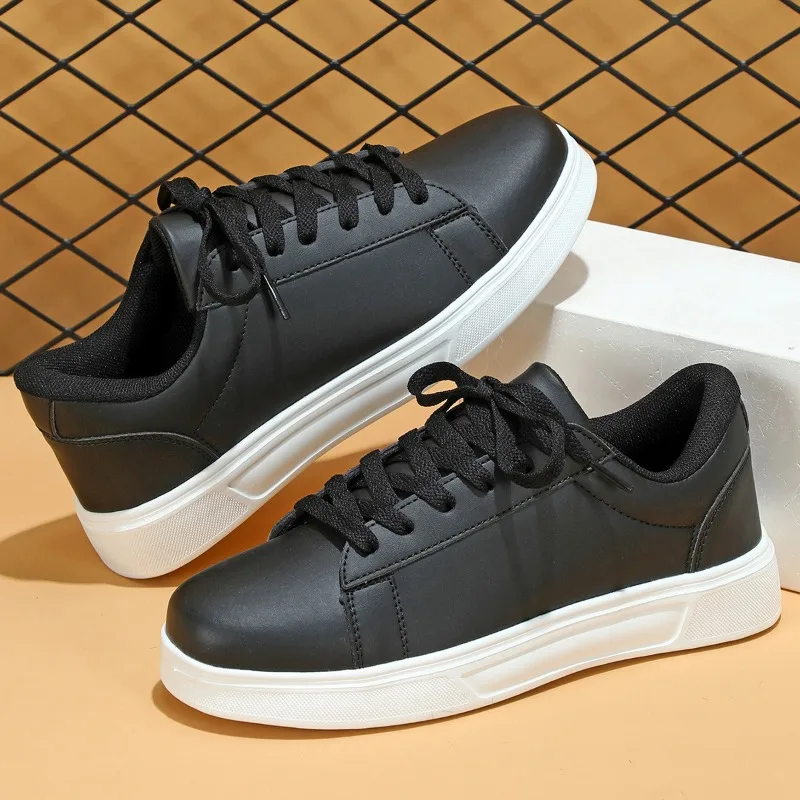 Korean Style Trendy Thick Soled Sneakers for Couples, Casual Flat Bottomed Sneakers, Soft Soled White Shoes for Men and Women