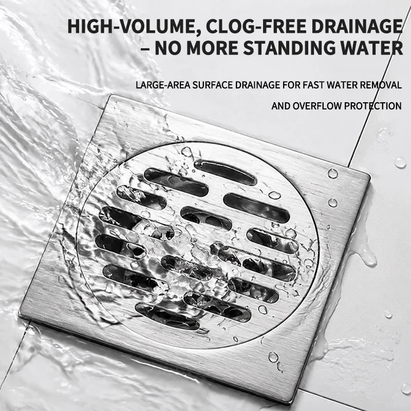 304 Stainless Steel Floor Drain Anti Odor Dual Use Washing Machine Sewer Cover for Bath Room Kitchen Shower Plumbing Hardware
