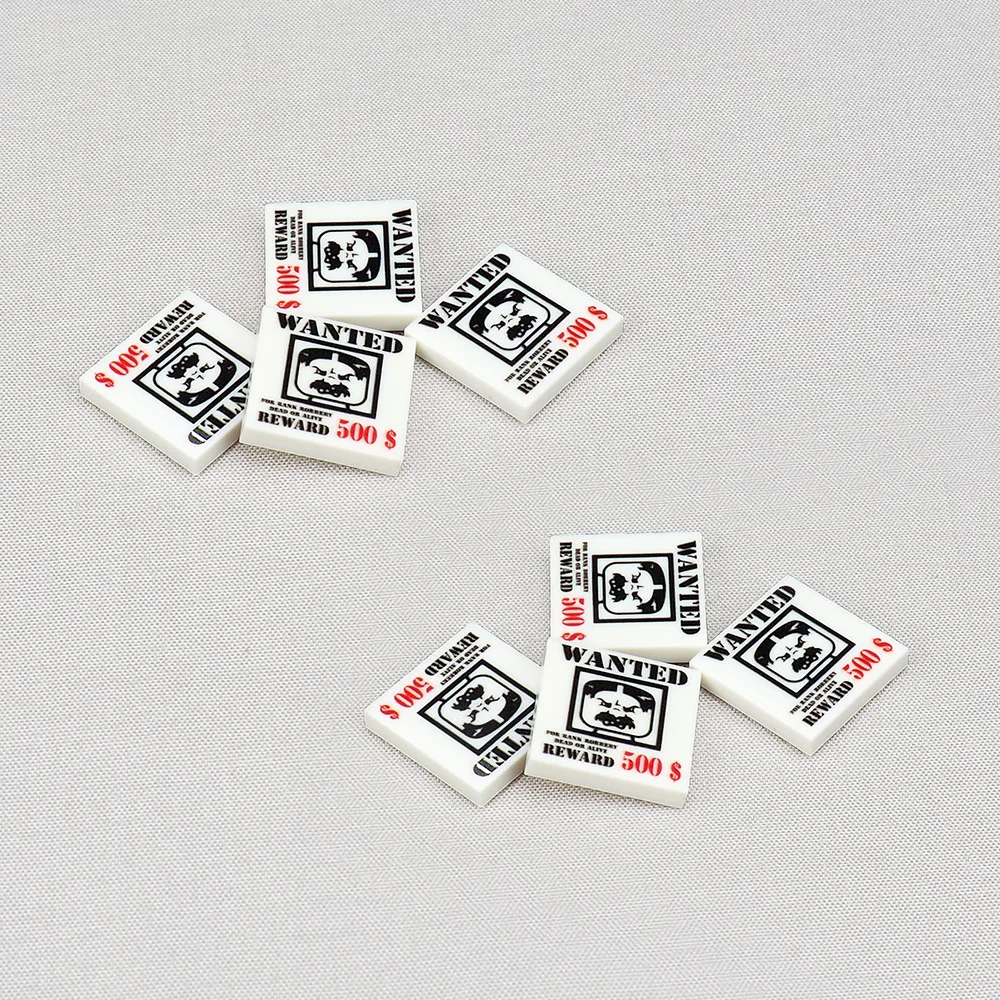 MOC 10 قطعة جزء الطوب 3068 مطبوعة مطلوب المشارك الصورة الرمزية اللبنات منقوشة الجدار الديكور متوافق اكسسوارات لعبة هدية