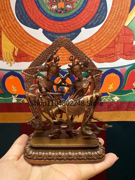 15CM Tibet Citipati Protector Buddha Copper Statue
