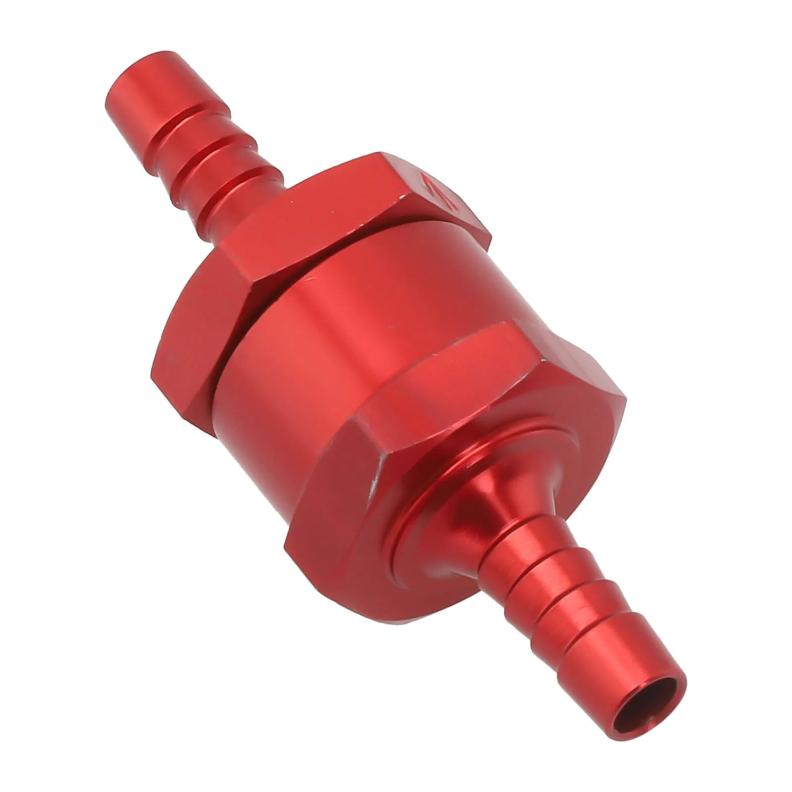 Aluminum Alloy Fuel Non Return Check Valve Red Unidirectional Optional Fit For Carburettor And Low Pressure Fuel Systems