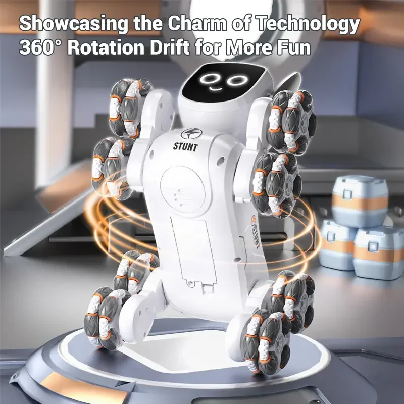 JJRC télécommande mécanique chien cascadeur Intelligent 2.4G huit roues escalade déformation jouet pour animaux de compagnie détection de geste enfants cadeau