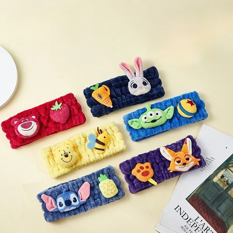 Disney Cartoon Cute Plush Headband Headband Female Internet Celebrity Makeup Cute Girl Washing Face Absorbent Headband