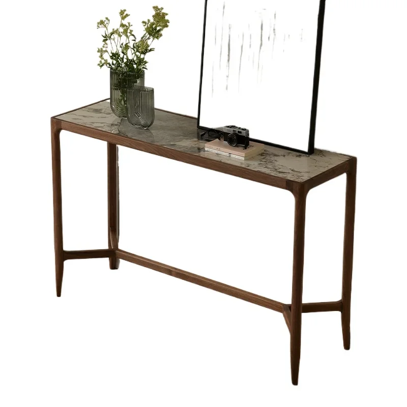 

New Chinese-style entrance table, strip case, God of Wealth incense table, solid wood very narrow hall strip table