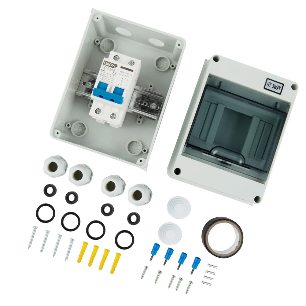 PV Disconnect Box with 6125A Circuit Breaker Isolator Switch Easy Installation for Solar Panel Grid Connected System