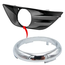 Car Chrome Front Foglamp Bezel Surround Trim For Ford Fiesta 2013 2014 Autoparts Accessories