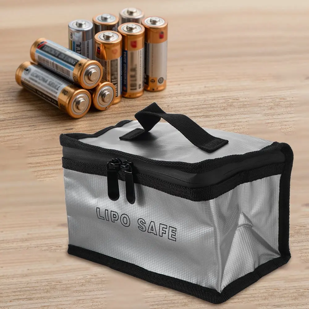 Portable Lipo Safety Bag Waterproof Explosion-Proof Battery Fireproof Handbag Top Handle Double Zipper Lipo Protective Case