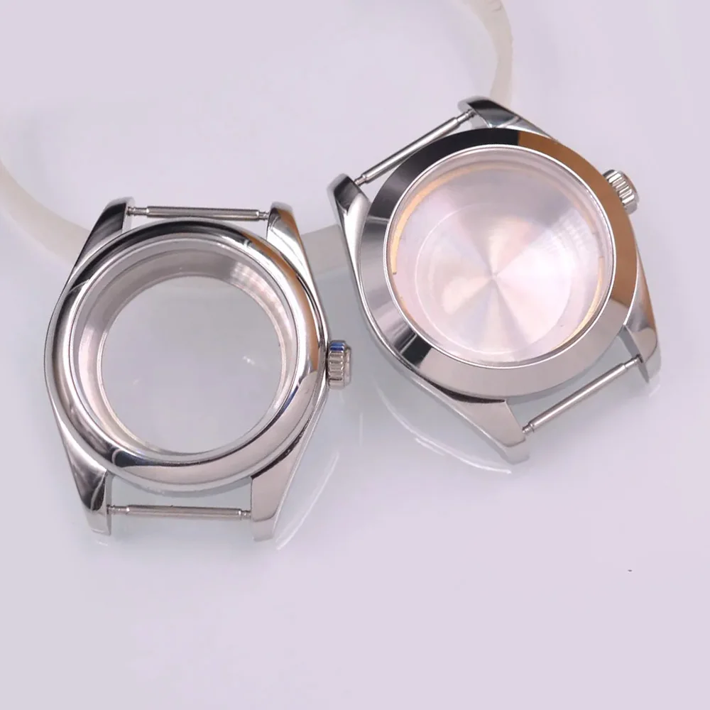 

40MM watch case Sapphire glass FIT NH35 NH36 NHA Movement Solid steel Case