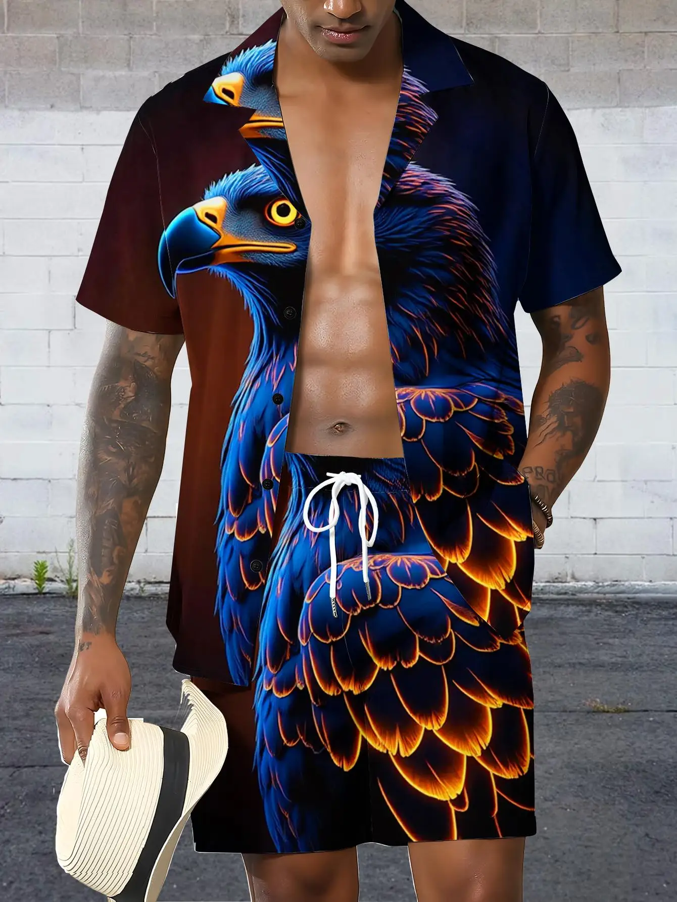 

Men's Shirt Sets 2026 Spring/Summer tracksuit for man Tracksuit men Graphic jogging suit 3D Printed 2 piece set men's chandals