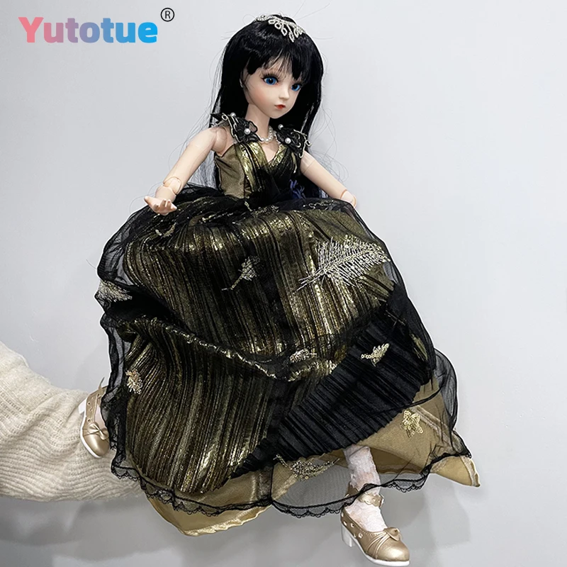 ตุ๊กตา YUTOTUE ของขวัญสำหรับเด็กผู้หญิง ตุ๊กตา BJD ขนาด 1/3 สูง 60 ซม. ตุ๊กตาผู้หญิงพร้อมชุดแต่งหน้า ดวงตา และเสื้อผ้าครบชุด