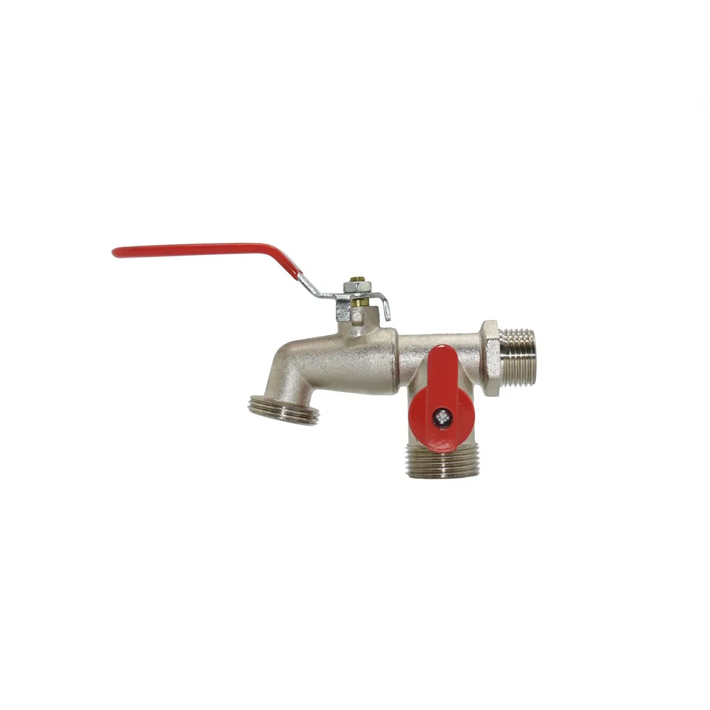 1/2'' Thread Tap IBC Water Tank Connector 2-Way Garden Hose Splitter Irrigation Faucet Joint Replacement Fitting Ball Valve