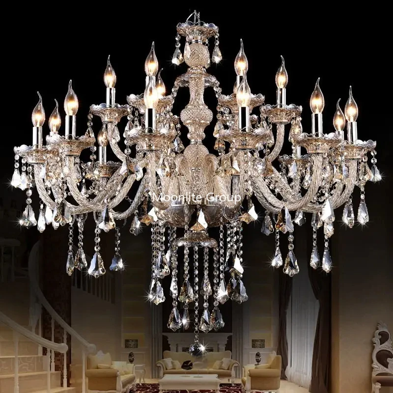 

Home Cognac Crystal Chandelier Modern LED Crystal Lights Living Room Bedroom Luxurious Gloss Decorative Lamps