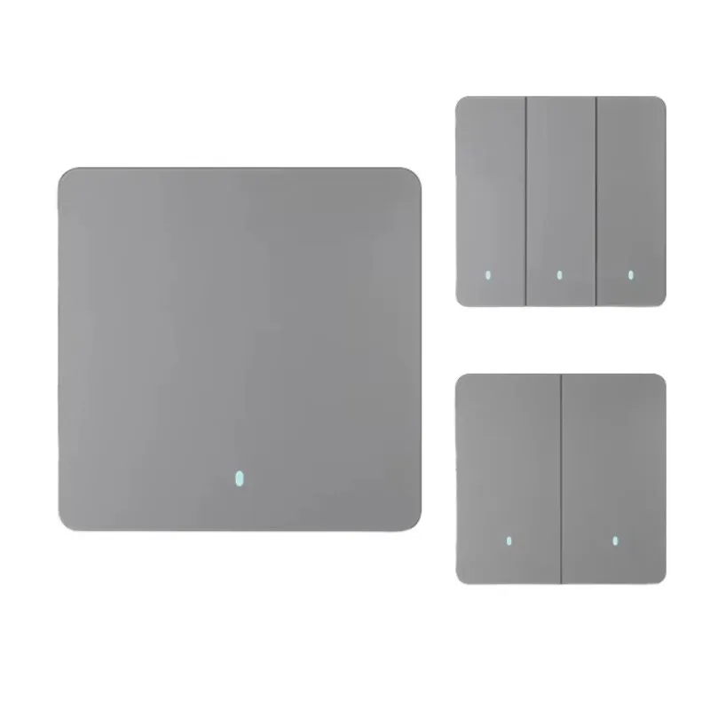 2025 Tuya WiFi Smart Wall Switch Alexa & Google Assistant Compatible Bar Design Smart Home Light Timer with App Control