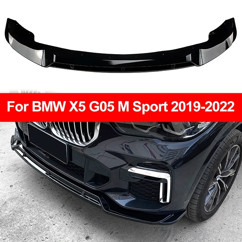 

Front Bumper Spoiler Lip Guard For BMW X5 G05 2019 2020 2021 2022 Carbon Fiber Look Lower Splitter Protector Blade Exterior Kit