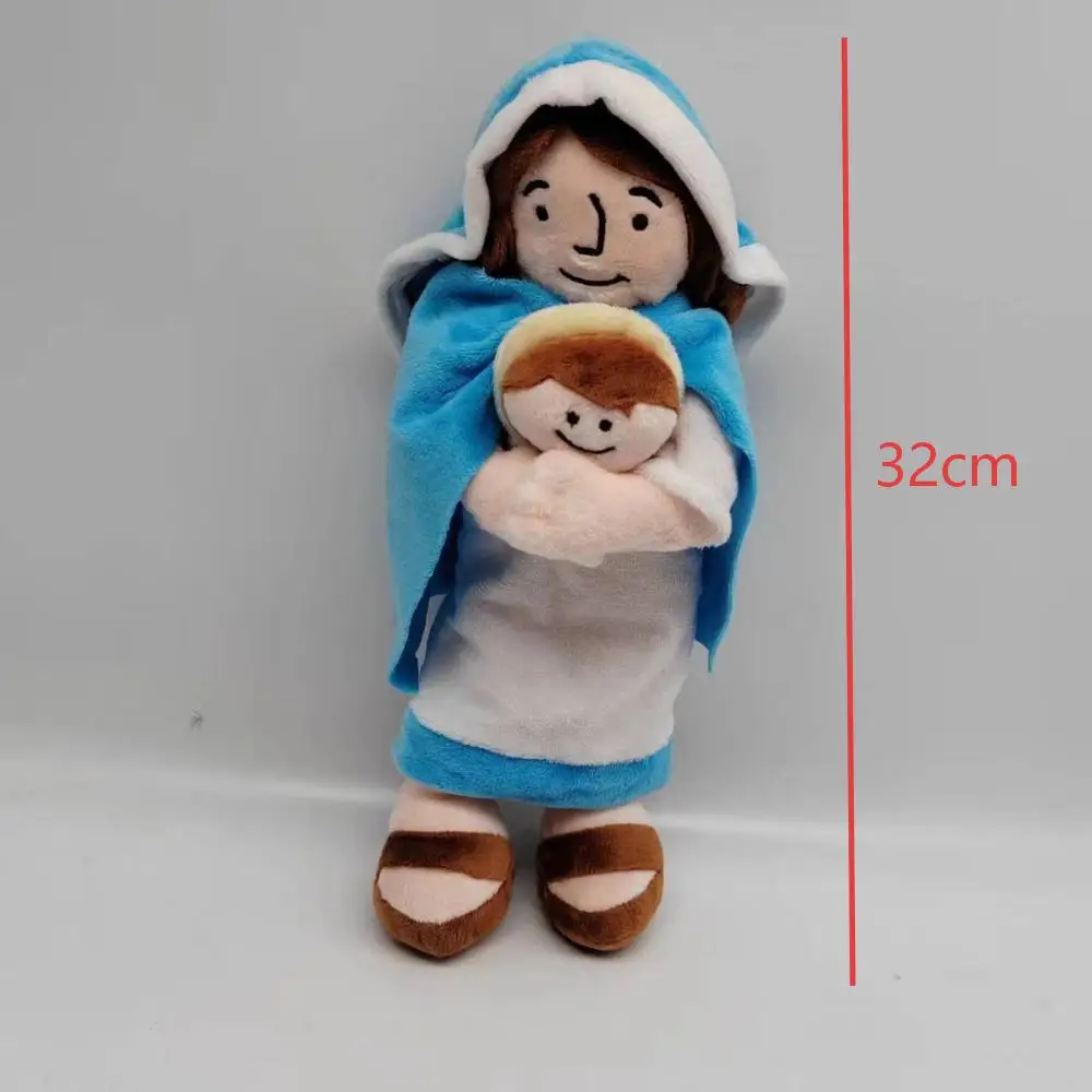Decoração de casa cristã virgem maria bonecas educacionais virgem maria brinquedos de pelúcia travesseiros de pelúcia jesus bonecas de pelúcia brinquedos de pelúcia