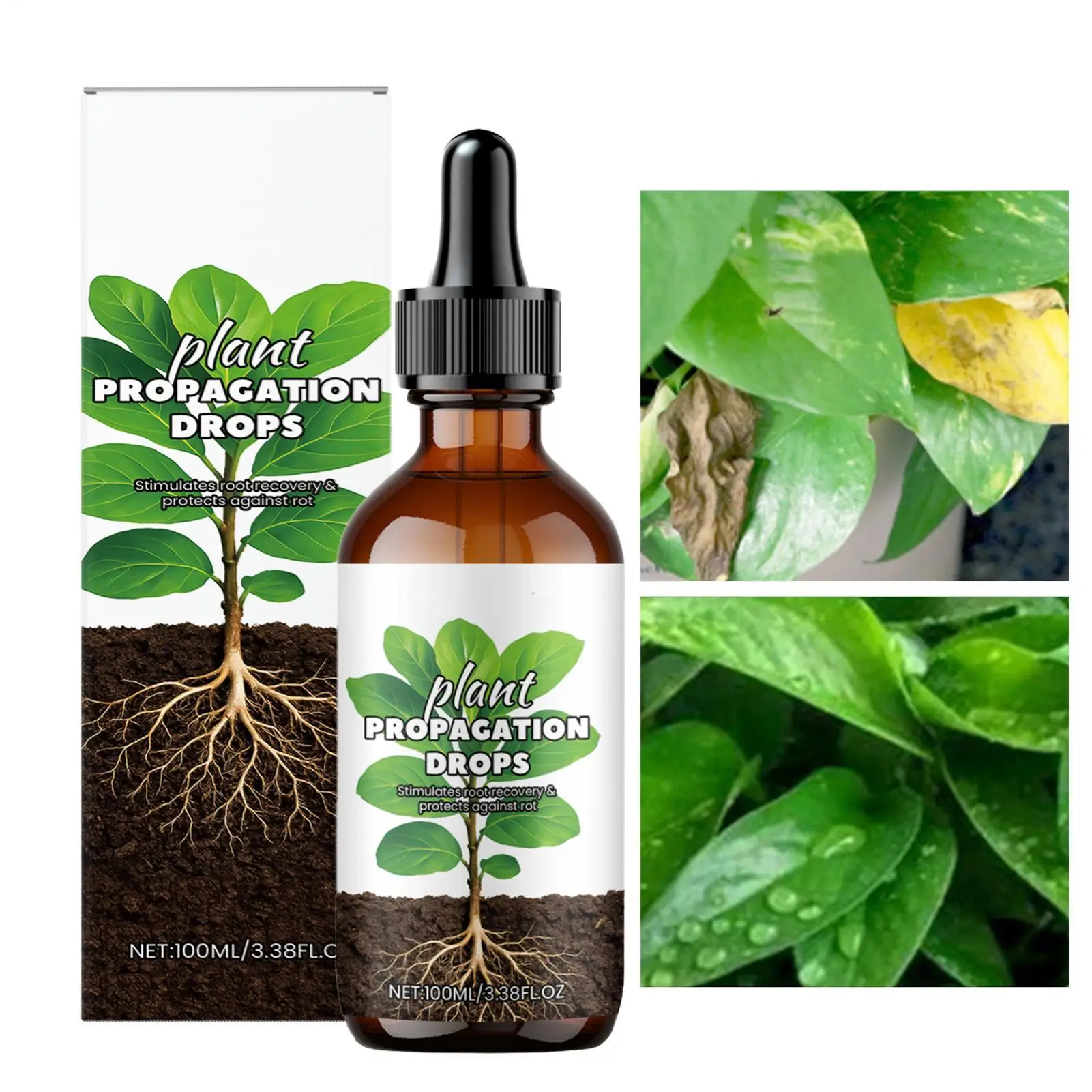 Root Booster 100ml Liquid Root Stimulator Drops for Healthy Plants Strong Roots Indoor Outdoor Gardening Water Soil Propagation