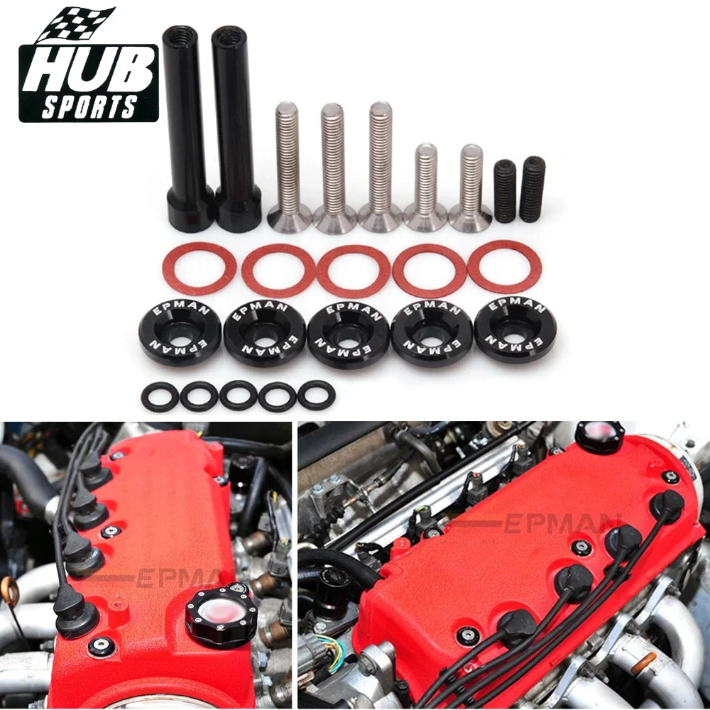 HUB sports Valve Cover Washers Kit for Honda D-Series (Red, Black, Silver, Blue,Purple,Green) HU-DP008