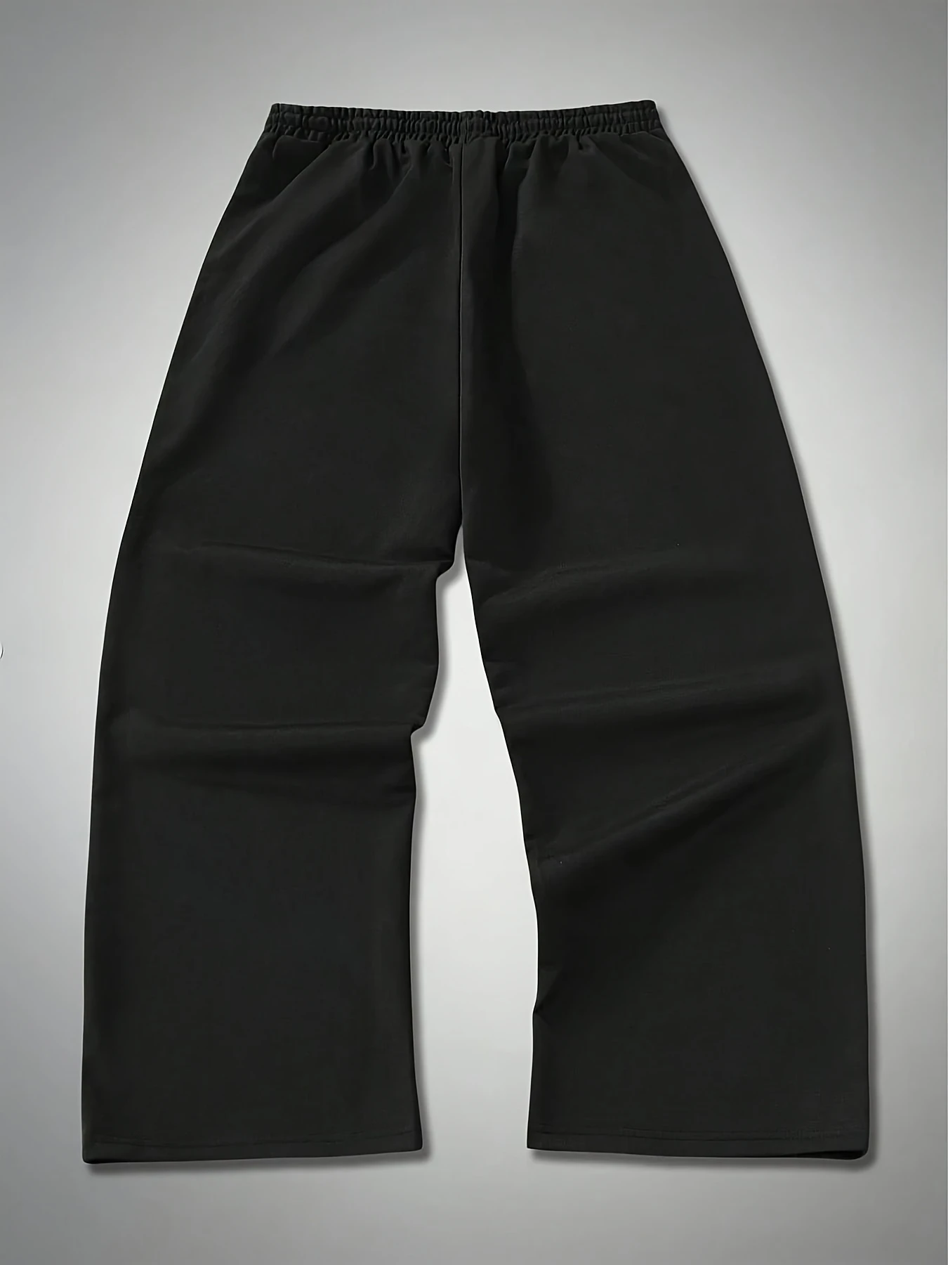 Men's casual athletic trousers, sweatpants featuring a Gothic-style thorn-and-letter print, drawstring wide-leg casual pants