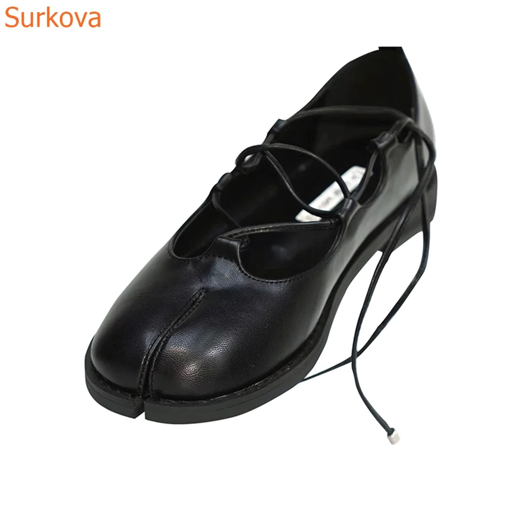 Round Toe Cross Tied Women Shoes Flat With Solid Cover Heel Lace Up Ankle Strap Fashion Casual Fashion Comfortable Women Shoes