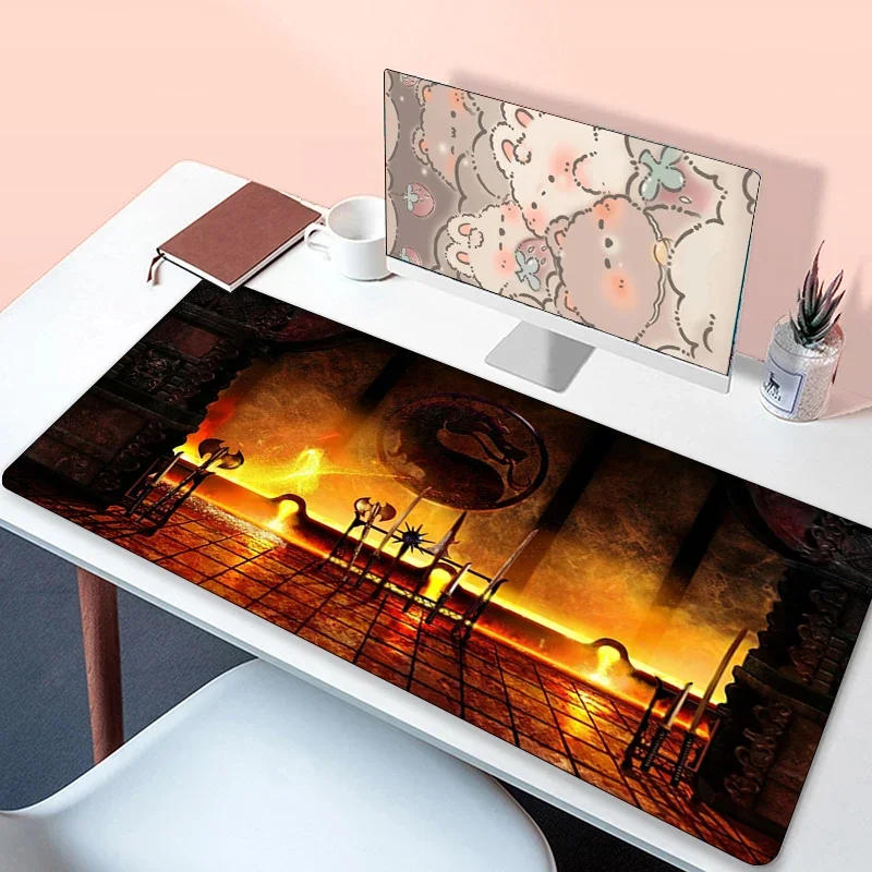 Mortal Kombat Mouse Pad Anime Desktop Accessories Gaming Desk Mat Mousepad Deskmat Pc Gamer Cabinets Office Carpet Cabinet Mats