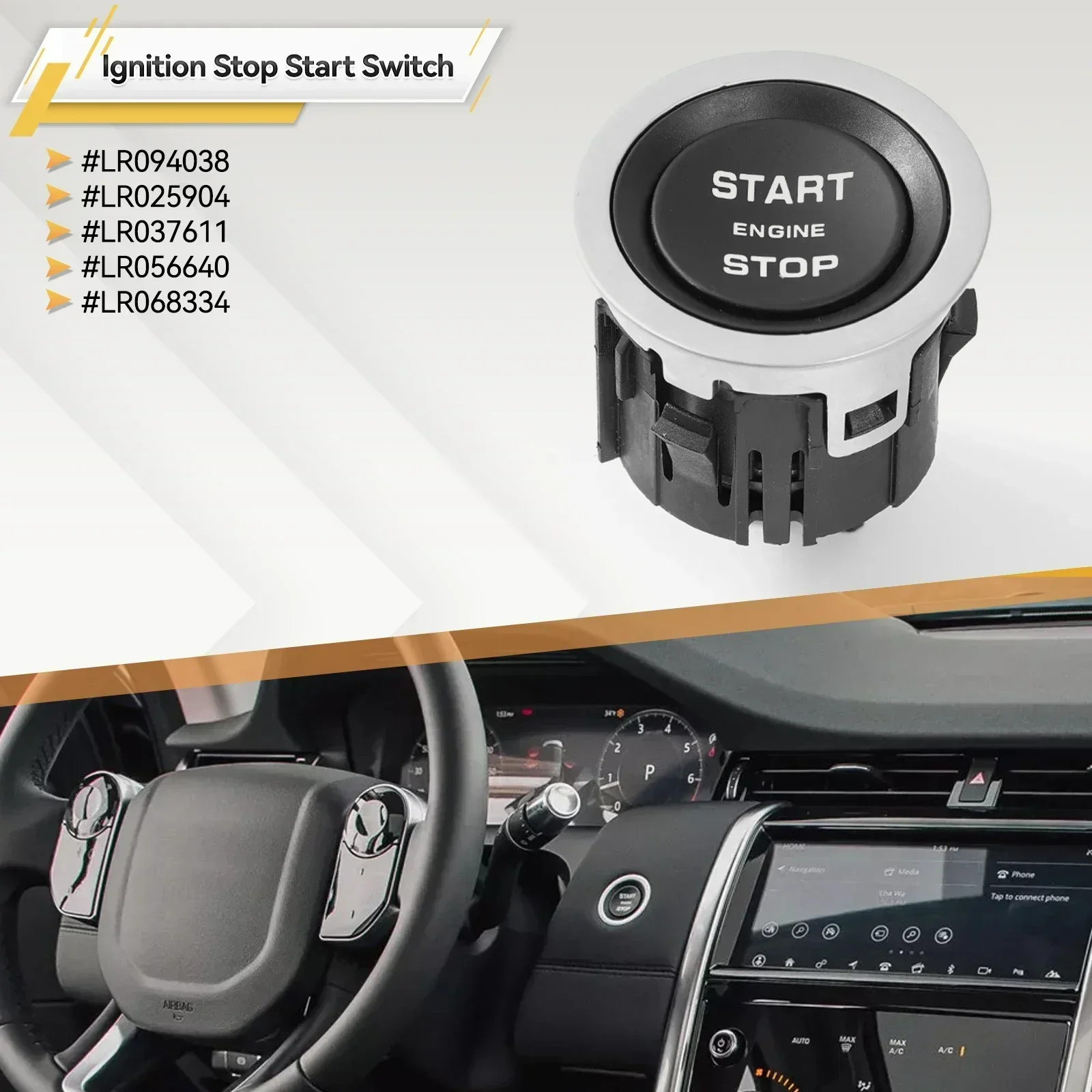 Lgnition Engine Stop Start Button Switch For Land Rover Range Rover Evoque Discovery Sport LR094038 LR037611 LR056640 LR068334