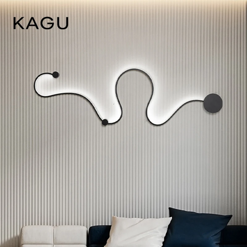 

Modern Minimalist Wall Lamp Living Room Bedroom Headboard Glitter AC90V-260V LED Indoor Black White Background Wall Lamp Lightin