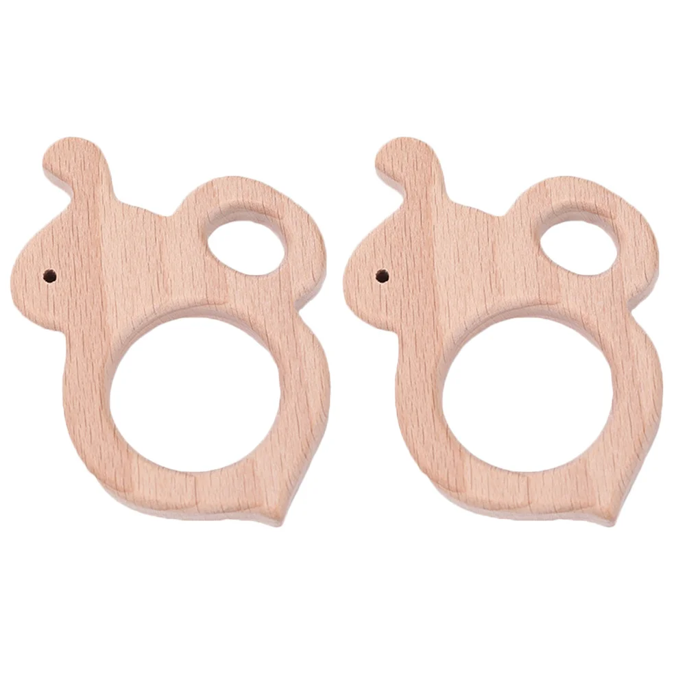2 pçs de madeira bebê molar abelha em forma mordedor natural faia madeira infantil moagem vara presente do chuveiro do bebê brinquedos de dentição de madeira