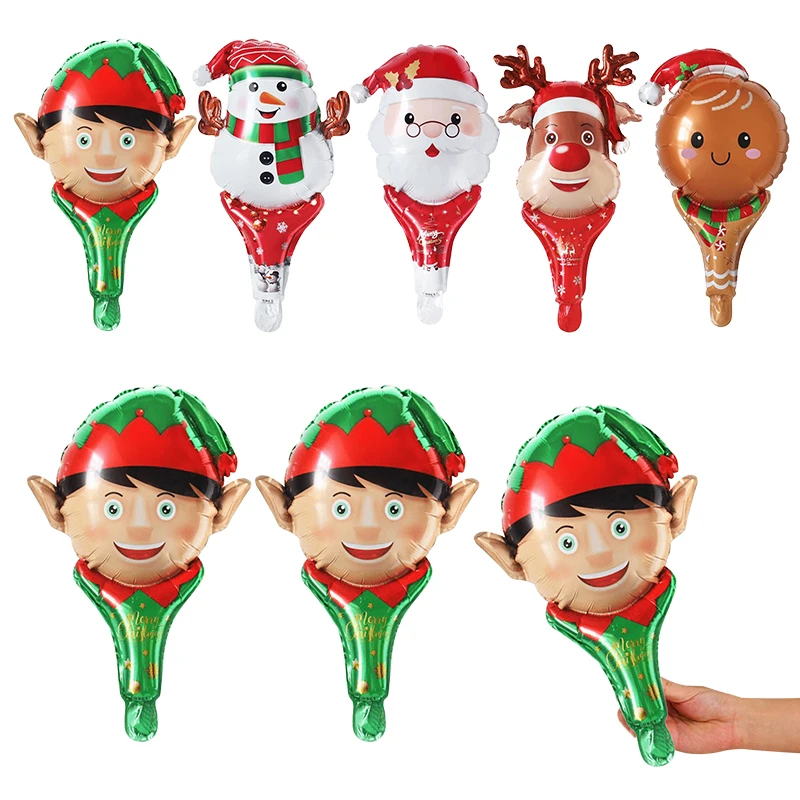 5 unids/pack estilo elfo globo de mano de Navidad DIY Festival atmósfera decoración accesorios Navidad Año nuevo suministro de fiesta regalo ZYF