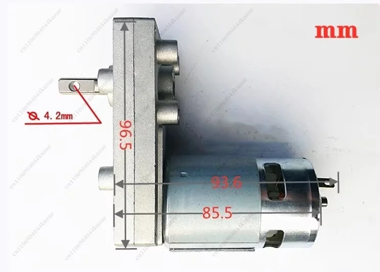 775 DC Metal Gear Reduction Motor 12V 24V High Torque D Shaft Adjustable Speed Motor