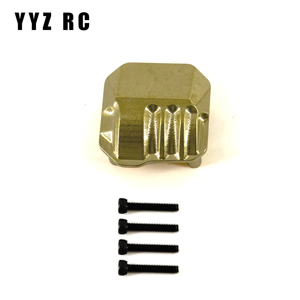 AR44 Axle Heavy Brass Differential Cover Diff Weights Metal For Axial Scx10 ii Upgrade Parts Rc Crawler Car Accessories 1/10