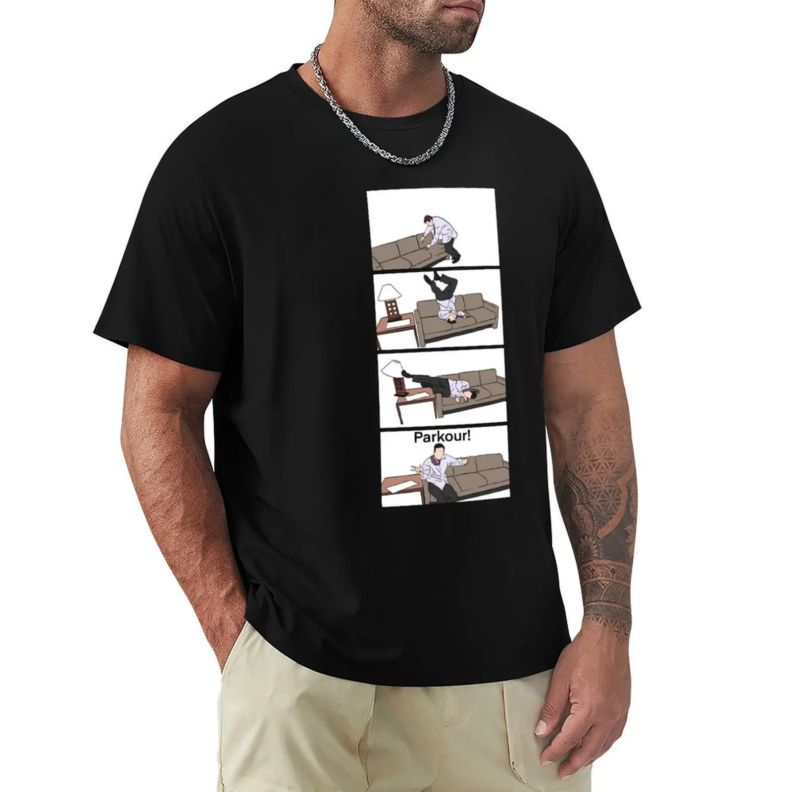 

the office parkour T-Shirt Functional Casual Short Sleeve Tee