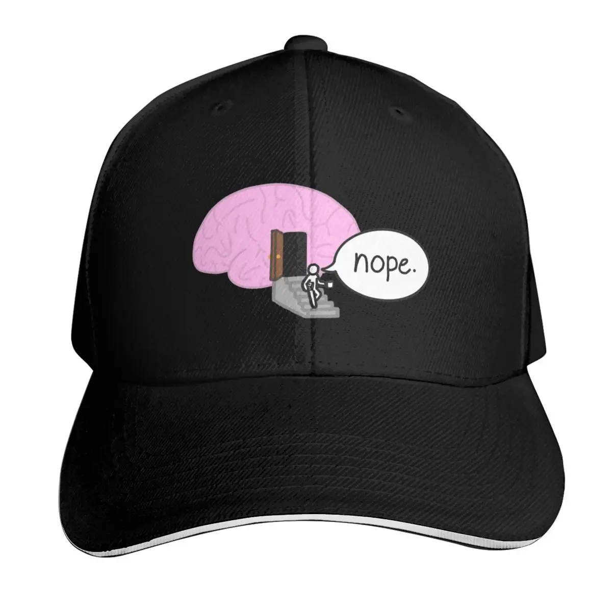 Mentally Checked Out Baseball Cap Strapback Dad Hat Six Panel Structured Crown Sun Protection UPF 50+