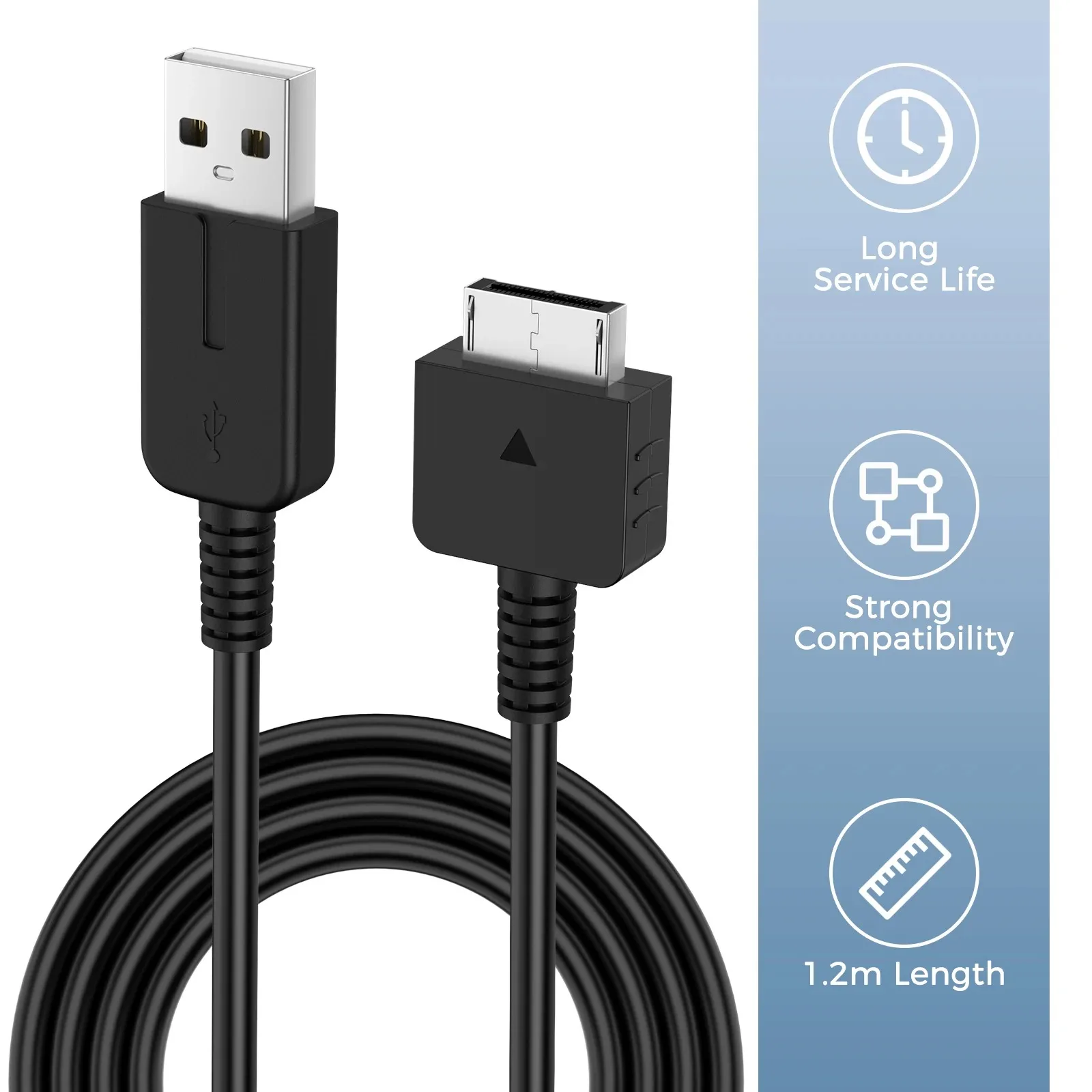 Fast Charge Data Sync Cable for PS Vita 1000, 1.2M USB Replacement Charger Cord for Sony PlayStation PSV 1000 - view 3