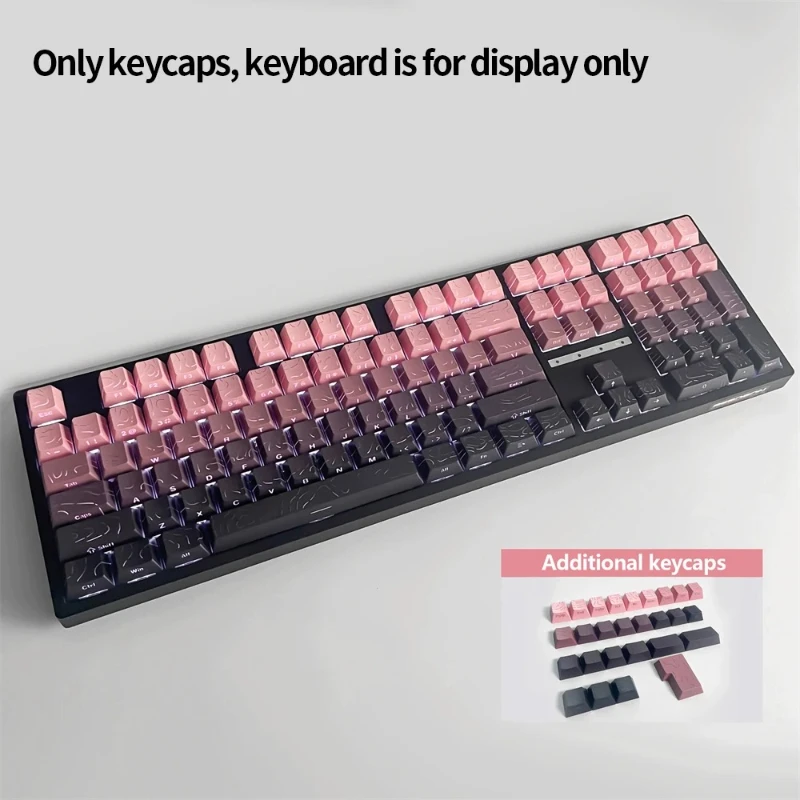 Neue topografische Tastenkappen 4.0-Version Shine Through 98-Tasten PBT Cherry Profile Side Print Hintergrundbeleuchtung für mechanische MX Gamer-Tastatur
