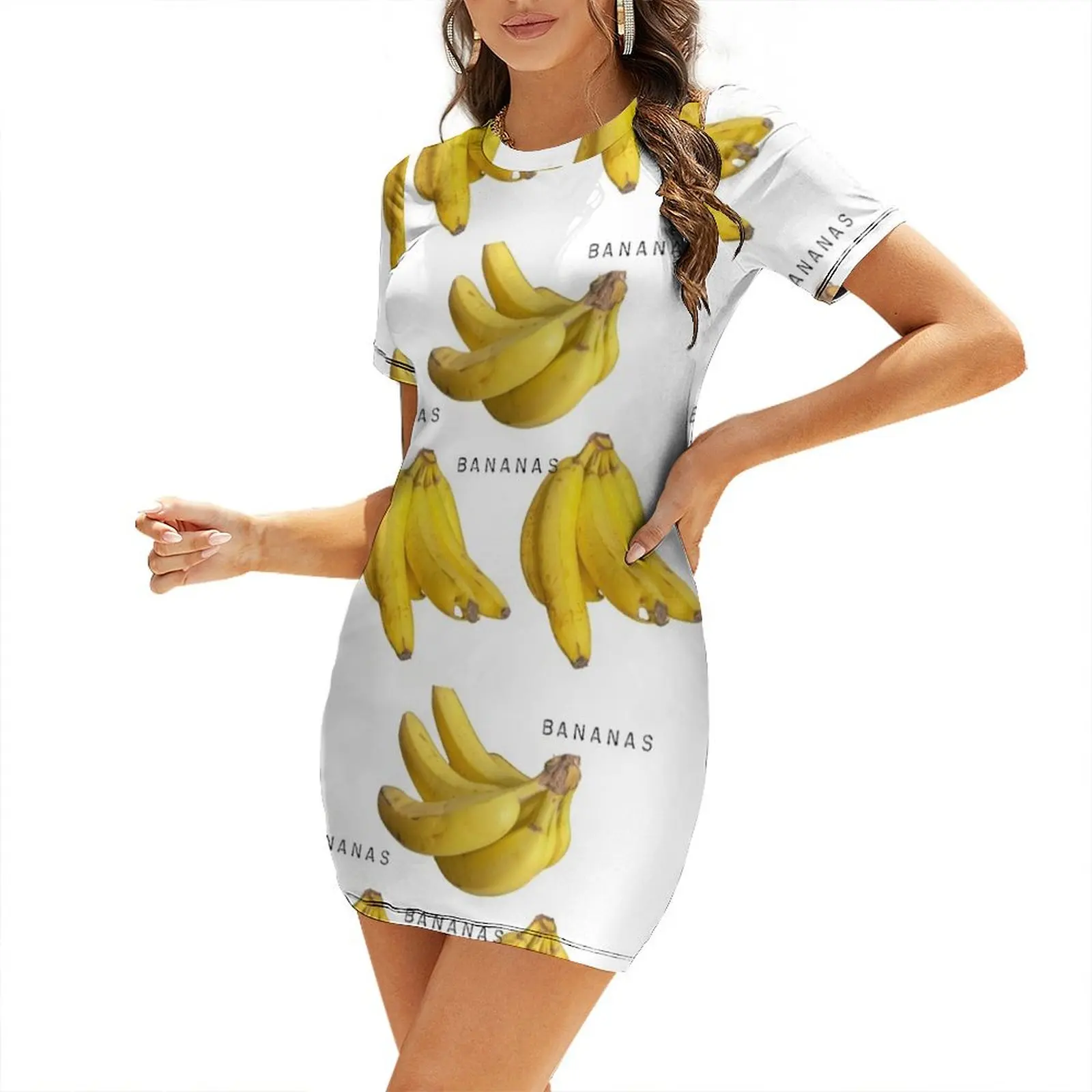 Bananas for bananas Short Sleeved Dress ceremony dresses evening dresses luxury 2025 Dress