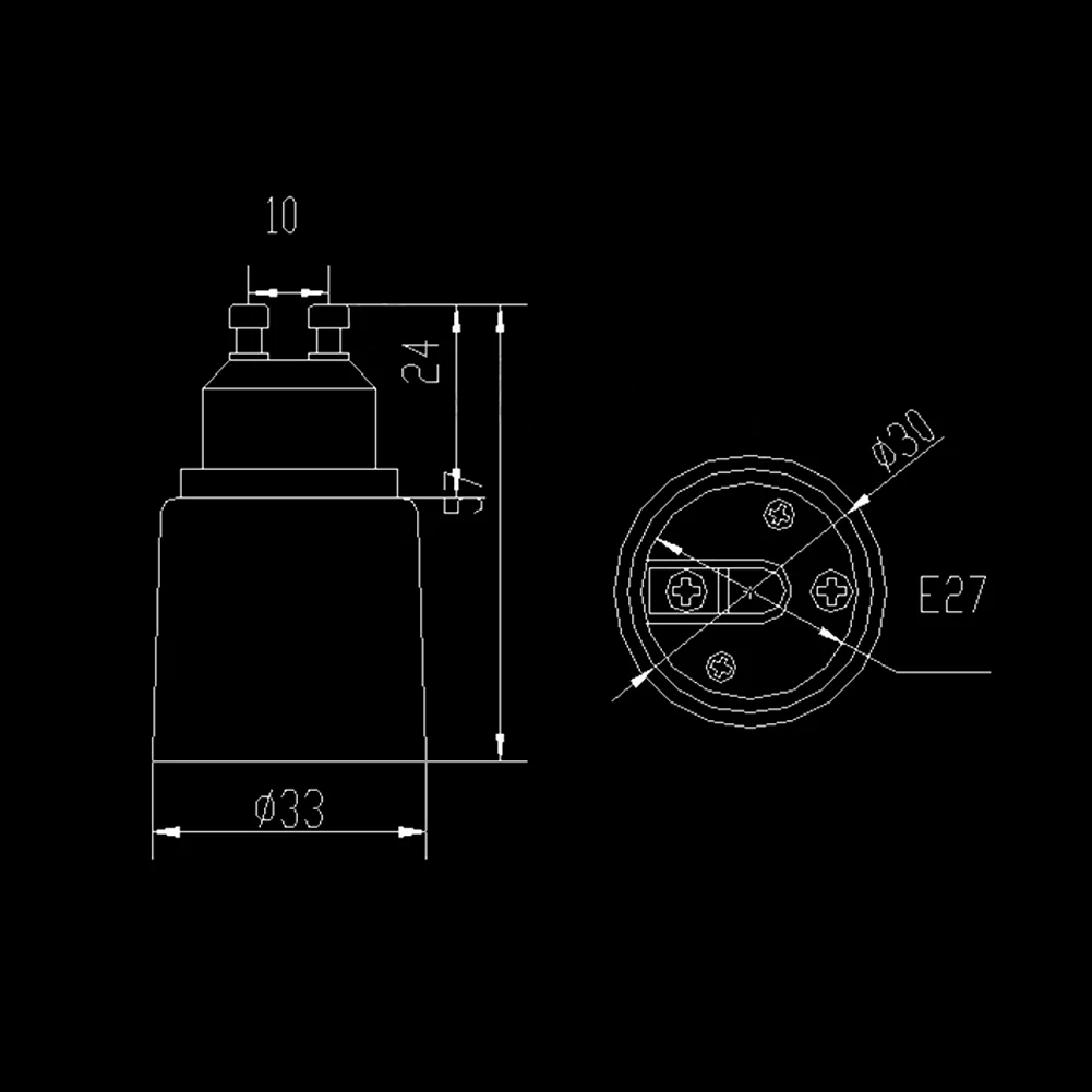 Gu10からe27ランプホルダー,ベースソケットアダプター,オスからe27へのアダプター,耐火LED照明付き