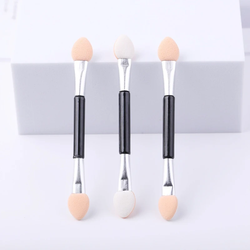 ﻿   10 stücke Kleine einweg doppelseitige Schwamm lidschatten applikator Mini Lidschatten Pinsel Augen Make-Up Pinsel Schwamm Stick