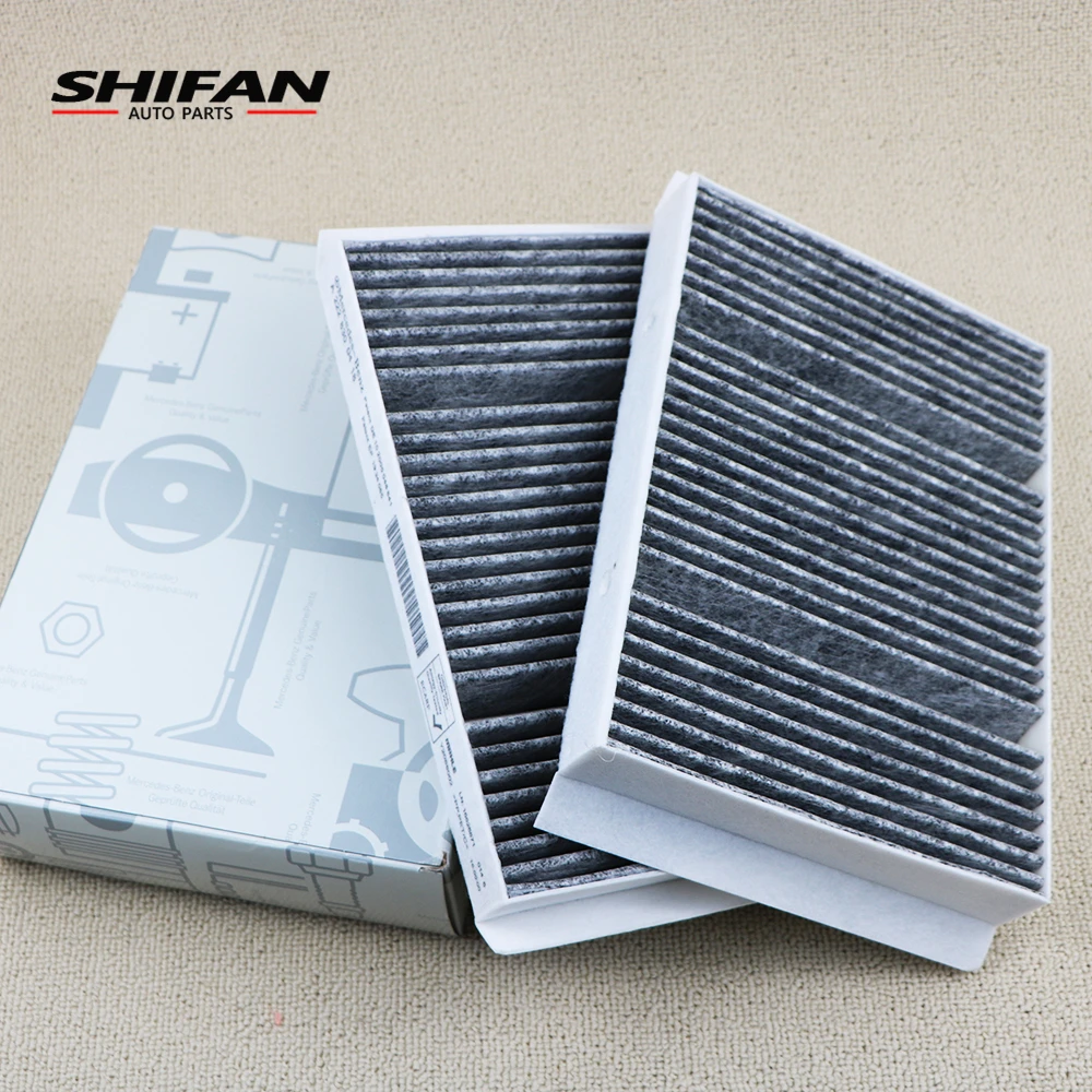 A2228300418 2Pcs Carbon Cabin Air Filter For Benz W222 V222 X222 AMG S63 S300 S320 S350 S400 S450 S500 S550 S560 S63 2228300418