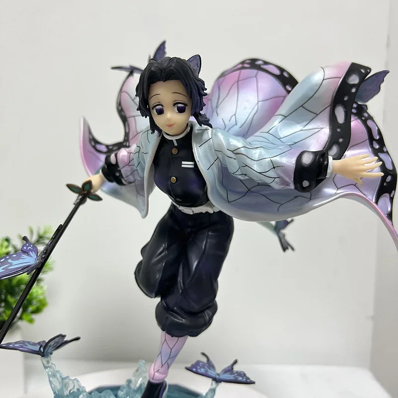 24cm Kochou Shinobu Anime Figure Kanroji Mitsuri Action Figure Kamado Nezuko/Tanjirou Figurine Adult Collectible Model Toys Gift