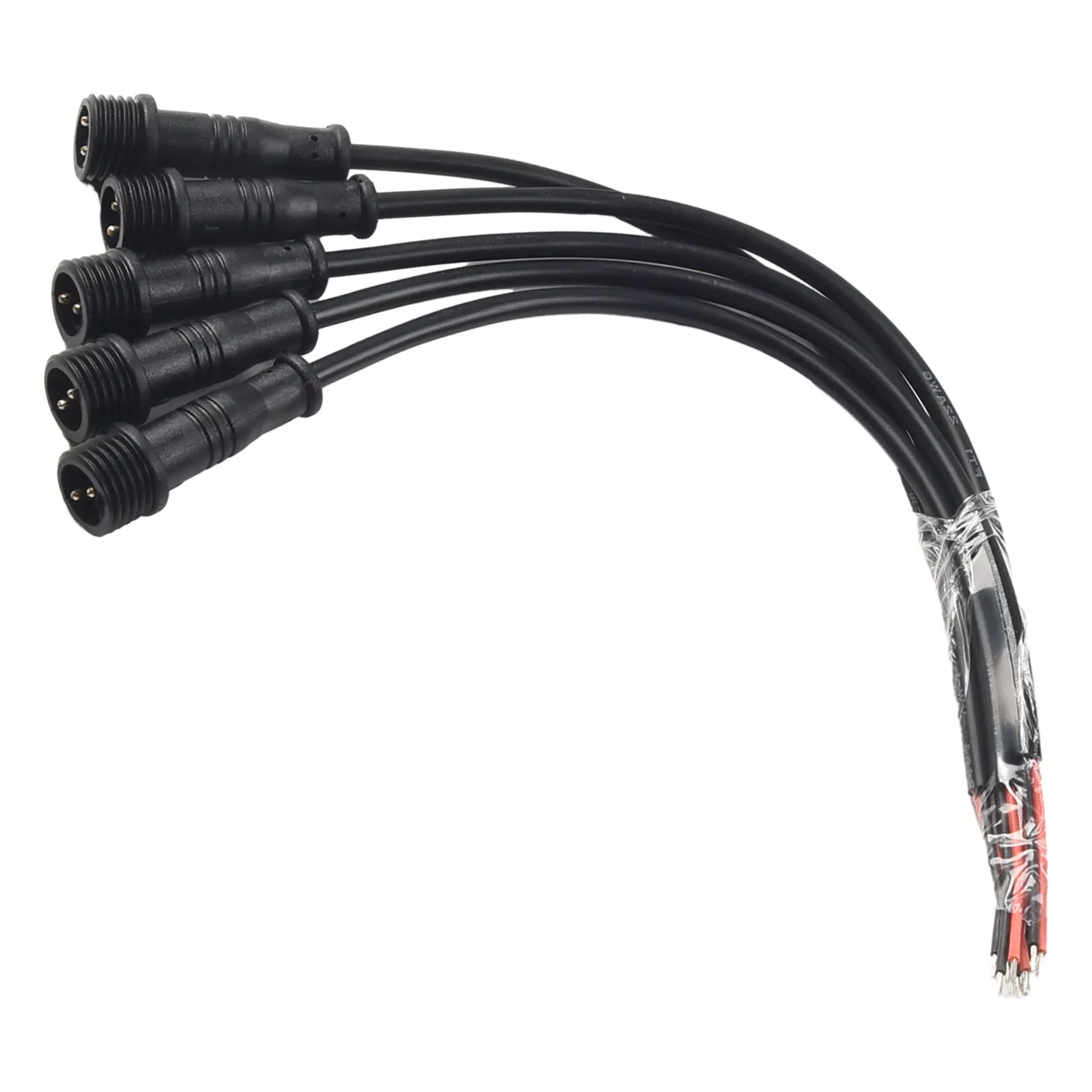 IP65 Waterproof 2Pin Connector Set 5Pairs Male & Female Connectors for 22AWG Black Cable 0 3mm with 20cm Length