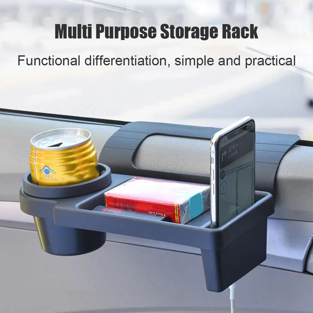 Car Multifunctional Mobile Phone Storage Box With Cup Holder Side Storage Rack Door Tobacco Drink Pocket Hanging Storage Bo J4G1