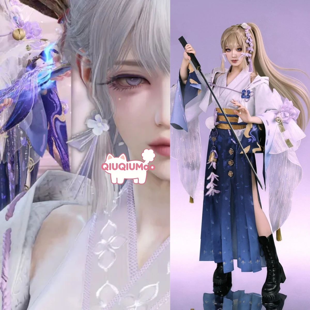 

Game Naraka: Bladepoint Cosplay Costume Anime Kurumi Hutao Role Playing Pretty Dress Outfit for Women Comic Con Party Stage Suit