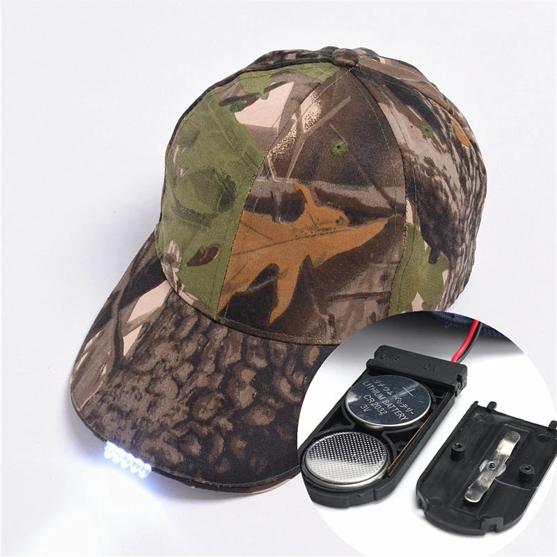 Unisex LED Baseball Cap Adjustable Baseball Hat Headlight Flashlight For Hunting Fishing Camping Hiking Joggings 2023 New