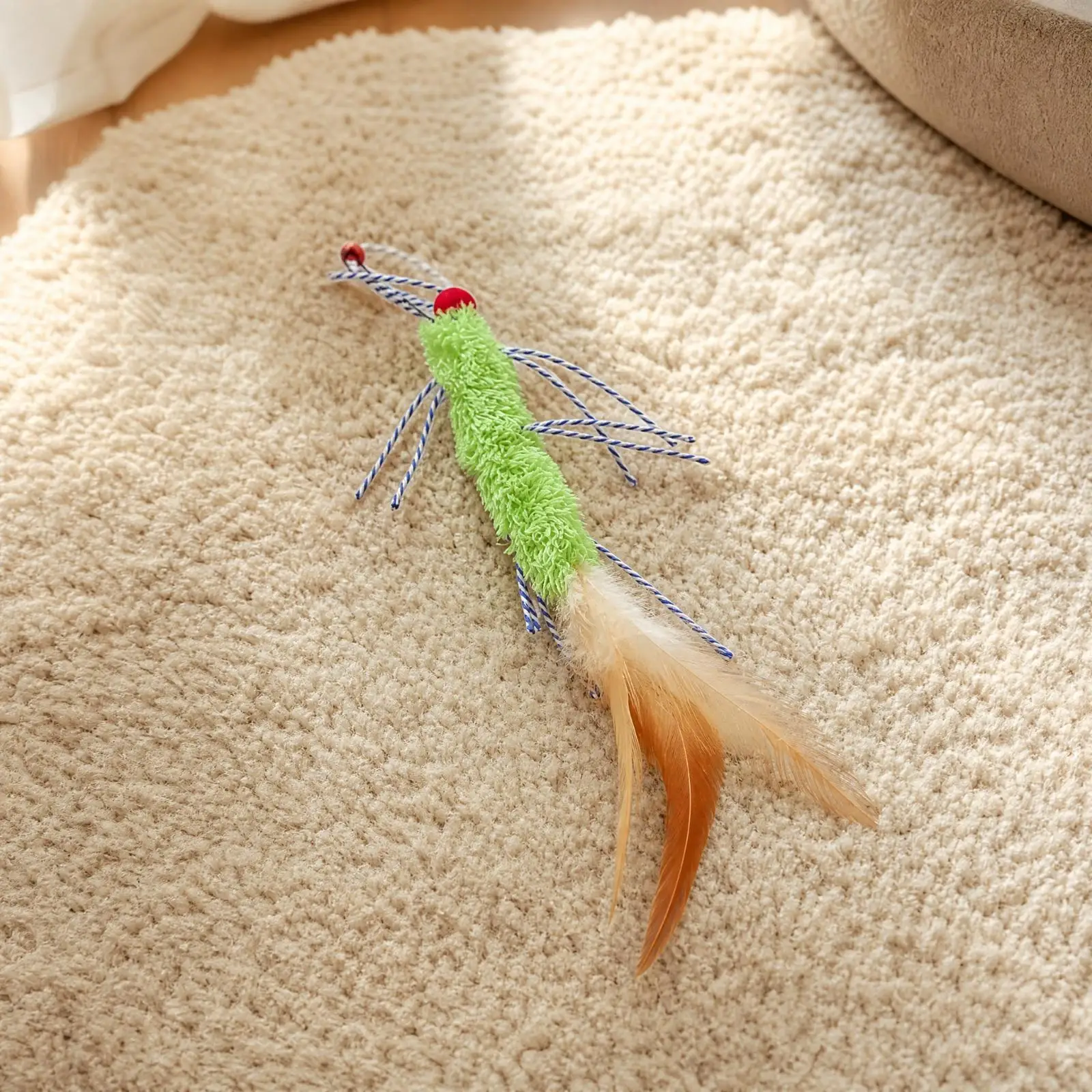 Cat Play Teaser Replacement Head for Wand Toy Interactive Feline Chasing Lure with Attachment Loop Fun Exercise Accessory