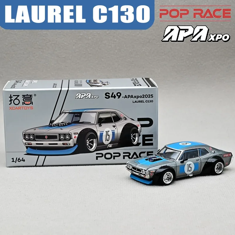 

POPRACE 1/64 LAUREL C130 APAxpo сплав мотор-автомобиль игрушка литье под давлением металлическая модель коллекция мальчик рождественские подарки